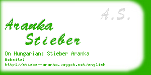 aranka stieber business card